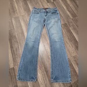 FRANKIE B Vintage 2000s Flare Blue Women's Jeans Low Hip Y2K Designer